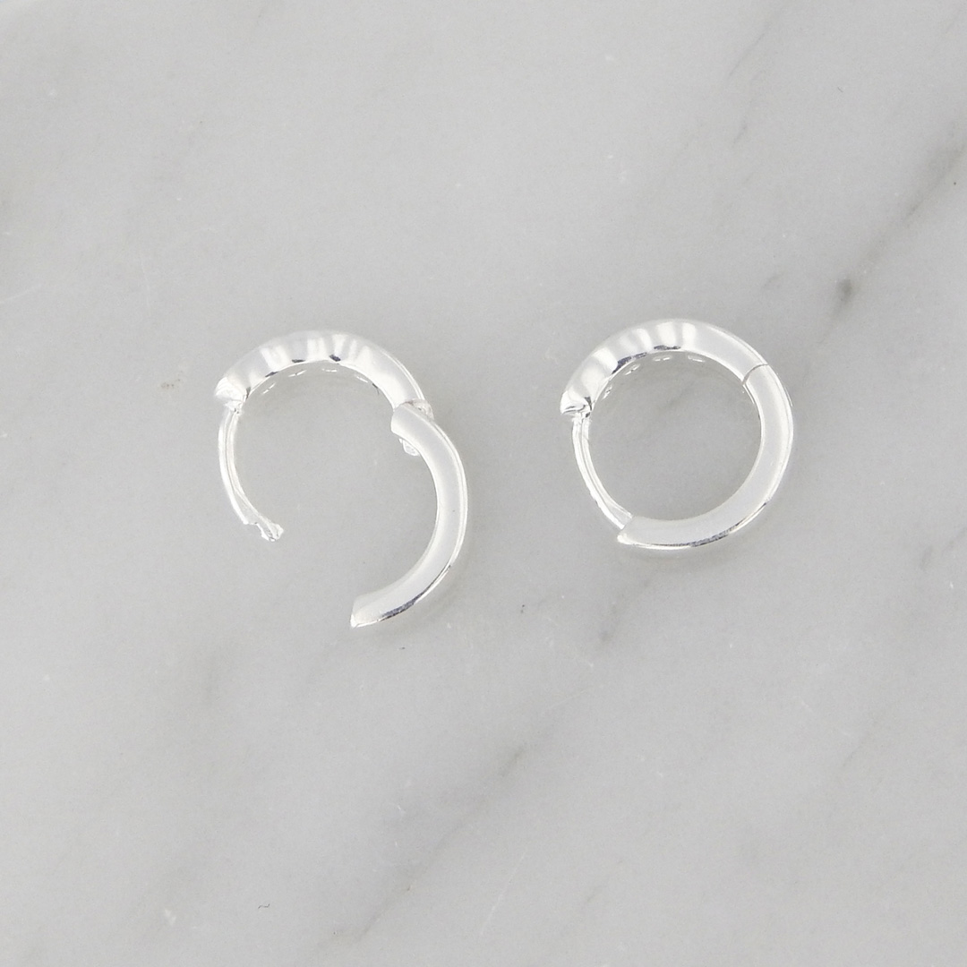 Aros Plata Argolla Cubana con Cubic - Imagen 3