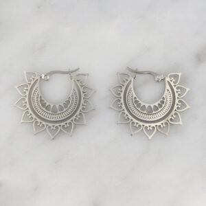 Aros Argolla Acero Labrada Calada