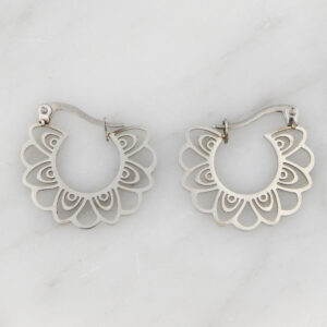 Aros Argolla Acero Labrada Calada