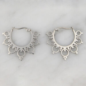 Aros Argolla Acero Labrada Calada