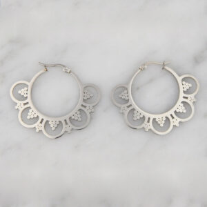 Aros Argolla Acero Labrada Calada