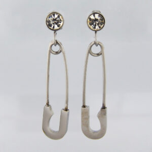 Aros Acero Strass Alfiler de Gancho