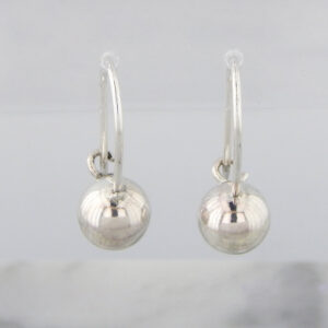 Aros Plata Anzuelo Fijo Bolita de 8mm