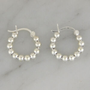 Aros Plata Argolla Bolitas