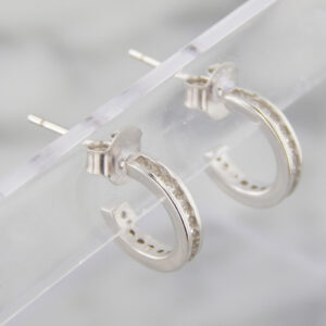 Aros Argolla Plata Cubic Sin Fin