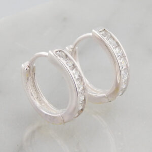 Aros Plata Cubano Cubics