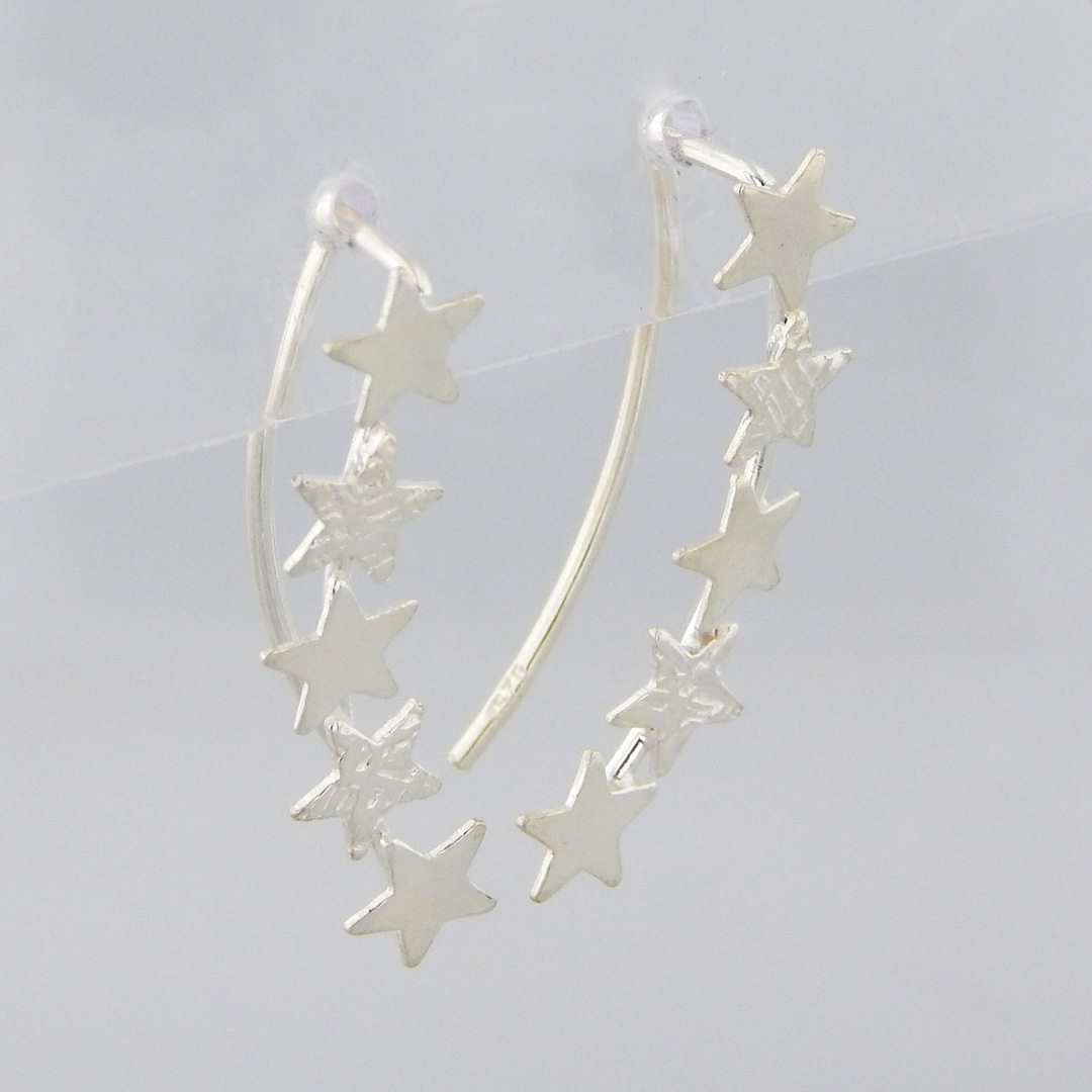 Aros Plata Trepador Estrellas - Imagen 2