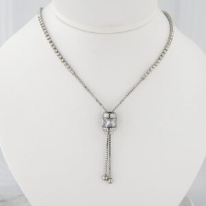 Collar Acero Strass Corbatero