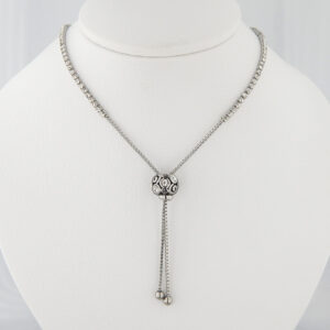 Collar Acero Strass Corbatero Dona