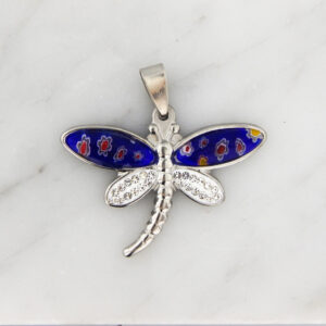 Dije Acero Libélula Murano en 3 colores