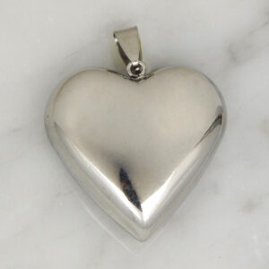 Dije Acero Inflado Corazón Liso de 33 x 33 mm y de 40 x 40 mm