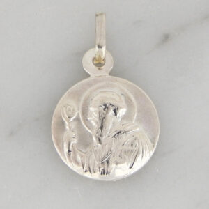 Dije Plata Medalla San Benito 12 mm