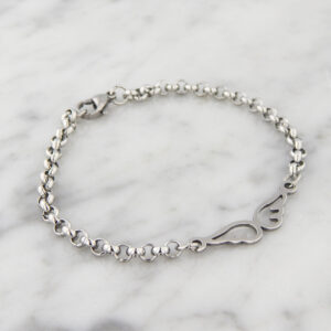 Pulsera Acero Alas Caladas