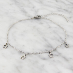 Tobillera Acero Estrellas