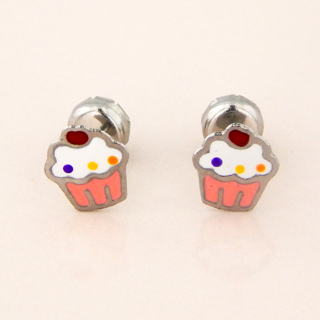 Aros Acero Abridores Muffin Rosa