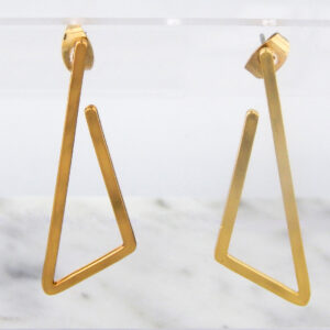 Aros Acero Dorado Triángulo