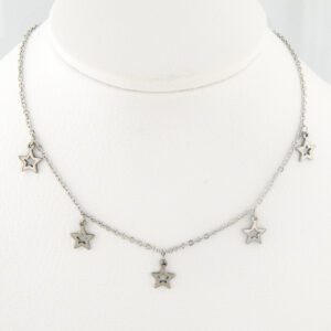 Collar Acero Estrellas Caladas