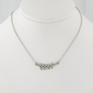 Collar Acero Dije Laurel