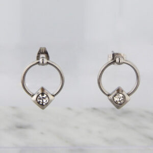 Aros Acero Rombo Strass