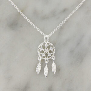Collar Plata Atrapasueños Cubic