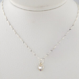 Collar Plata Corazón Cubic