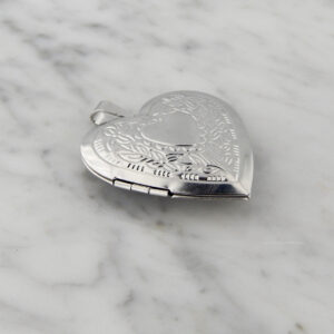Dije Acero Labrado Corazón Relicario