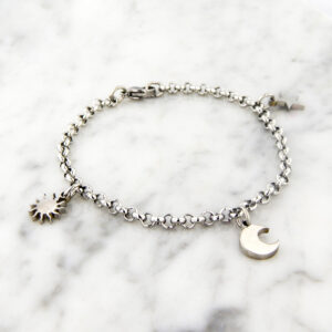 Pulsera Acero Luna Sol Estrella