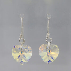 Aros Plata Corazón Simil Cristal SWA Anzuelos