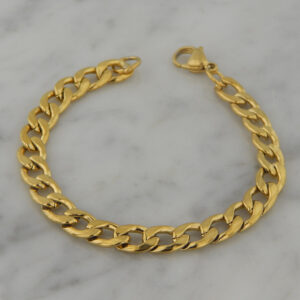 Pulsera Acero Dorado Groumet