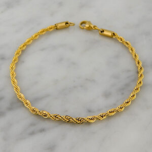 Pulsera Acero Dorado Espiralada