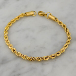 Pulsera Acero Dorado Espiralada