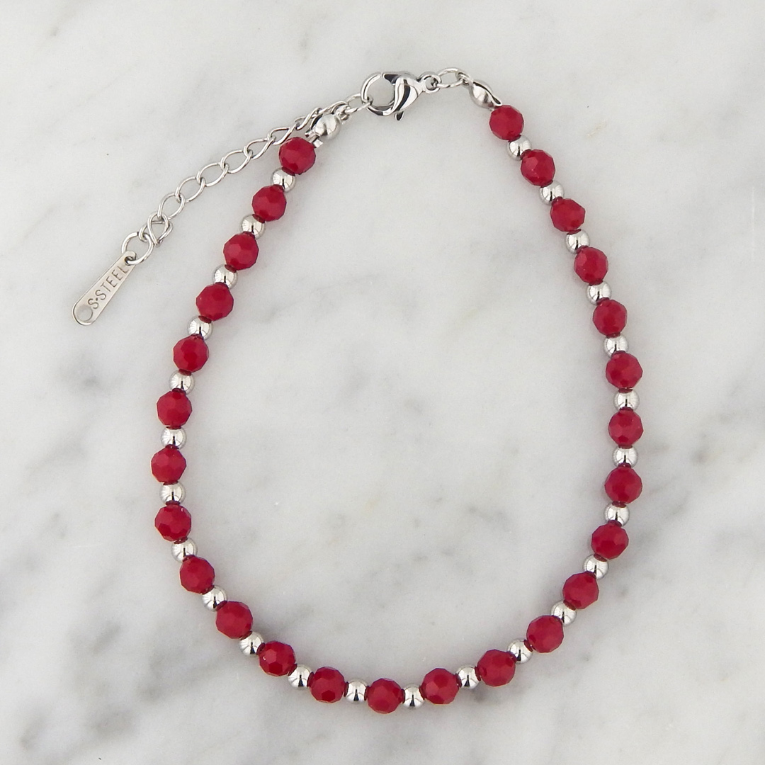 Pulsera Acero y Simil Cristal SWA (Varios Colores) - Imagen 7