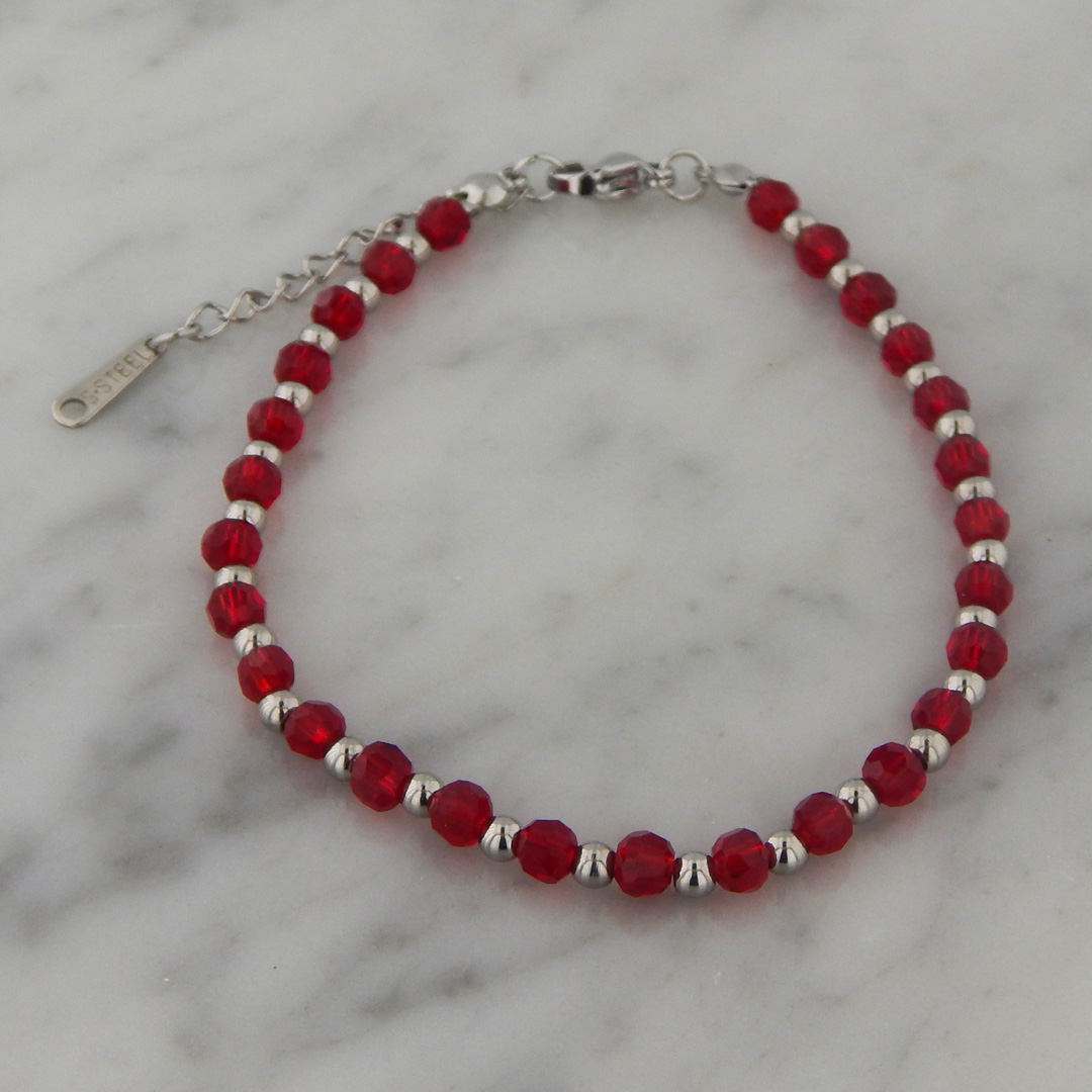 Pulsera Acero y Simil Cristal SWA (Varios Colores) - Imagen 4