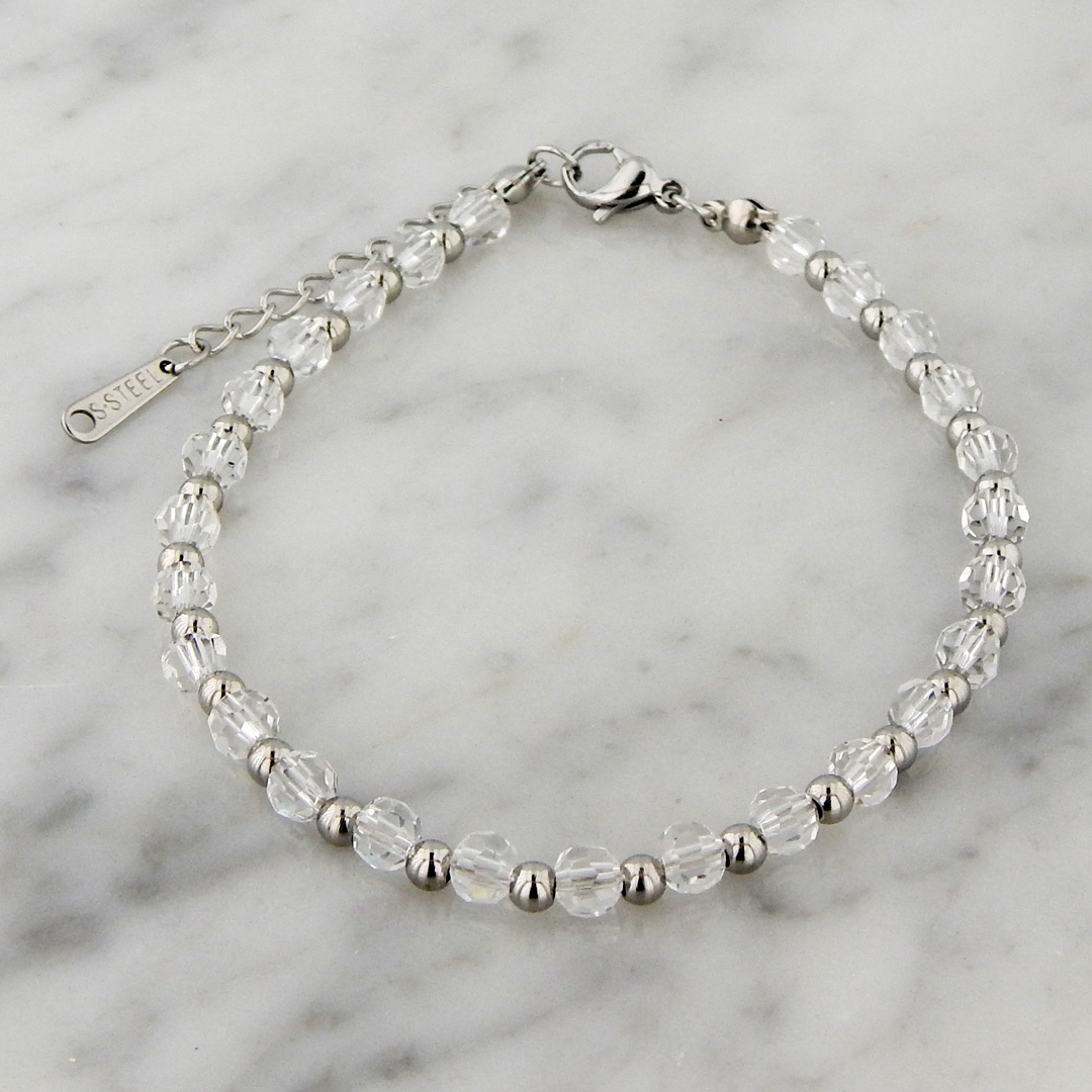 Pulsera Acero y Simil Cristal SWA (Varios Colores) - Imagen 3