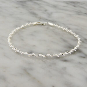 Pulsera Plata Bolitas Espiraladas