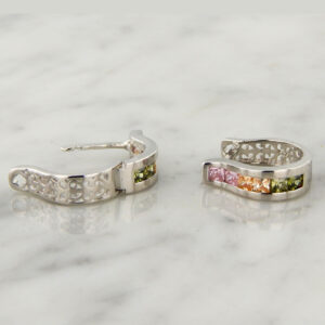 Aros Plata Cubic Colores