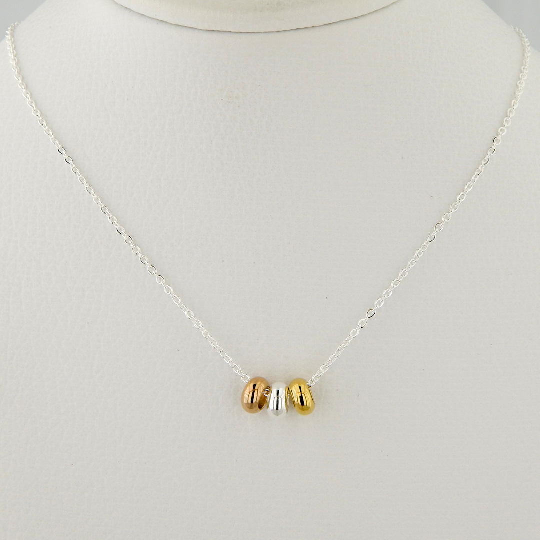 Collar Acero Blanco Donas 3 Colores - Imagen 3