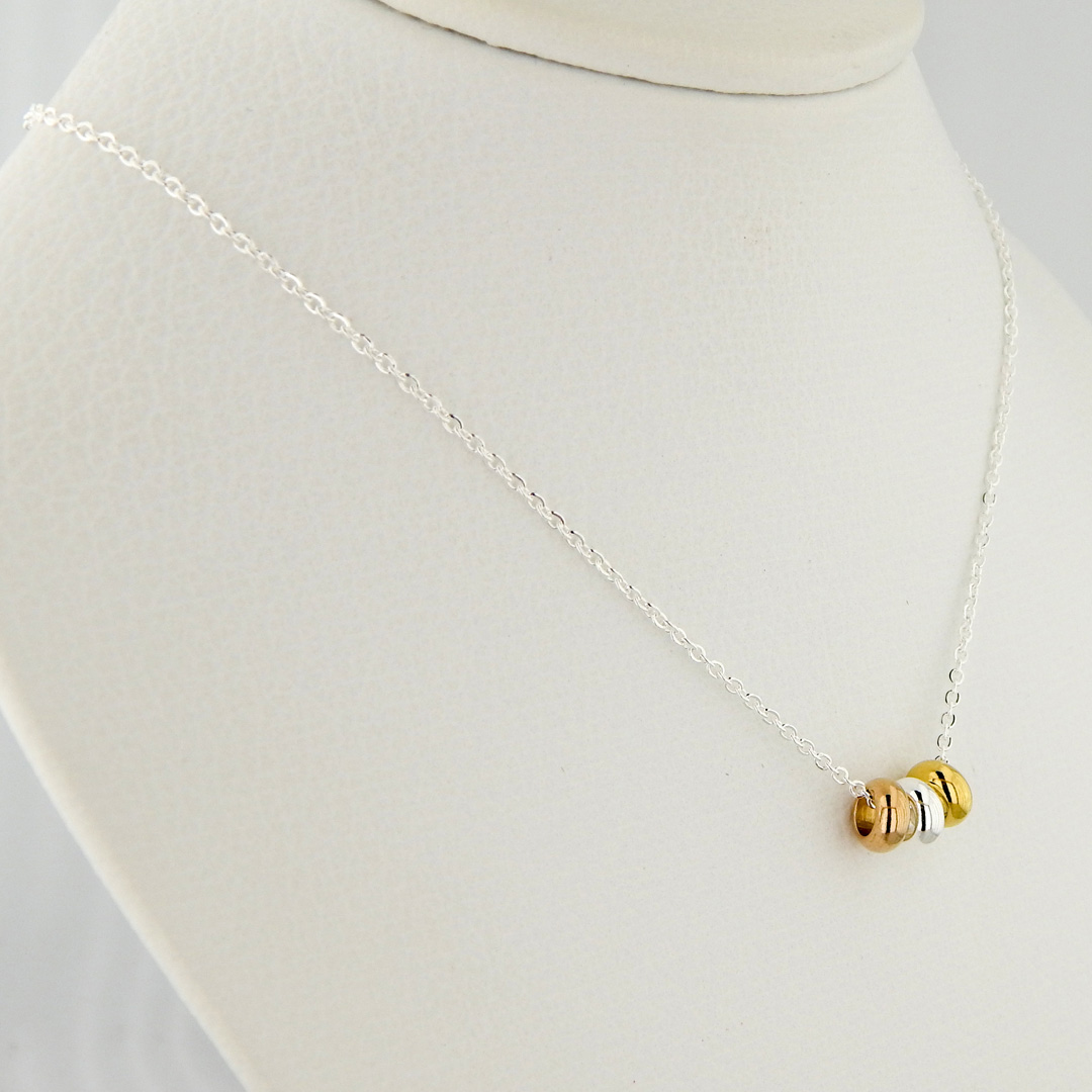 Collar Acero Blanco Donas 3 Colores - Imagen 2