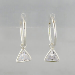 Aros Argolla Plata Cubic Triangular