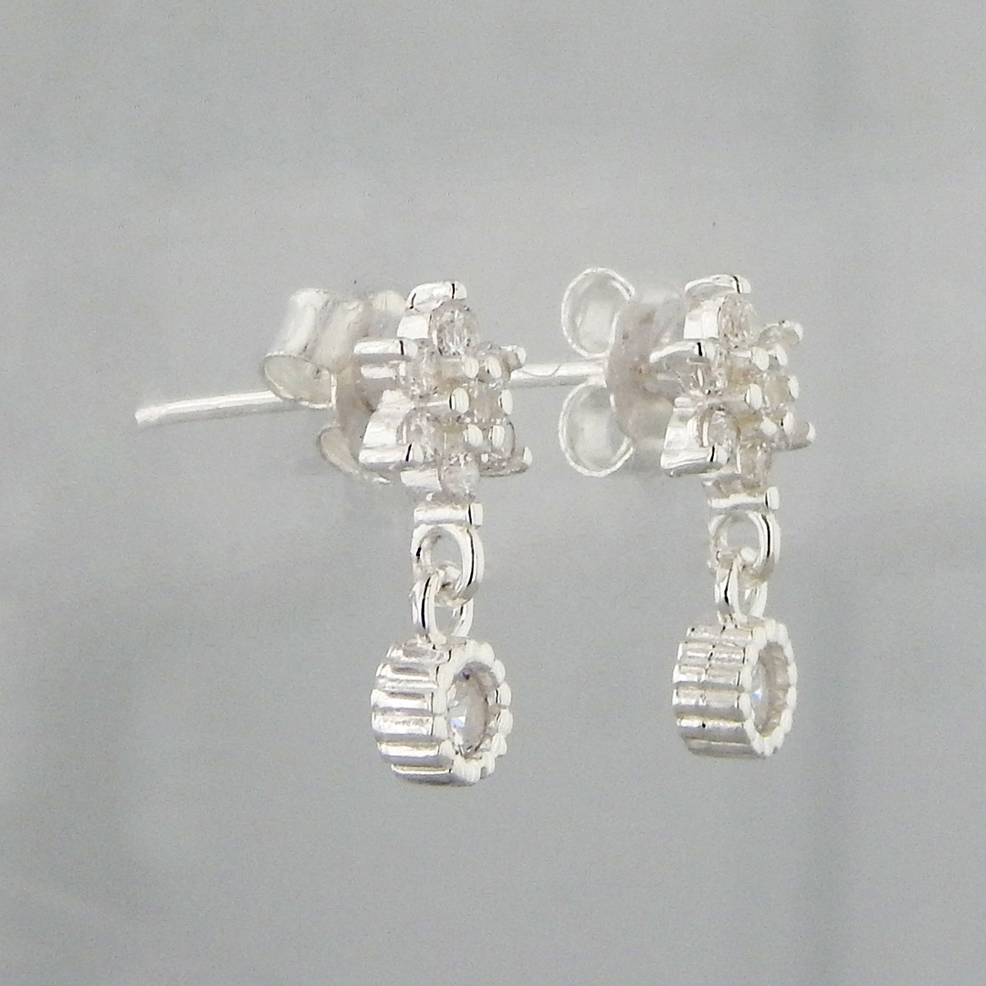 Aros Plata Cubic Estrella Micropavé - Imagen 2