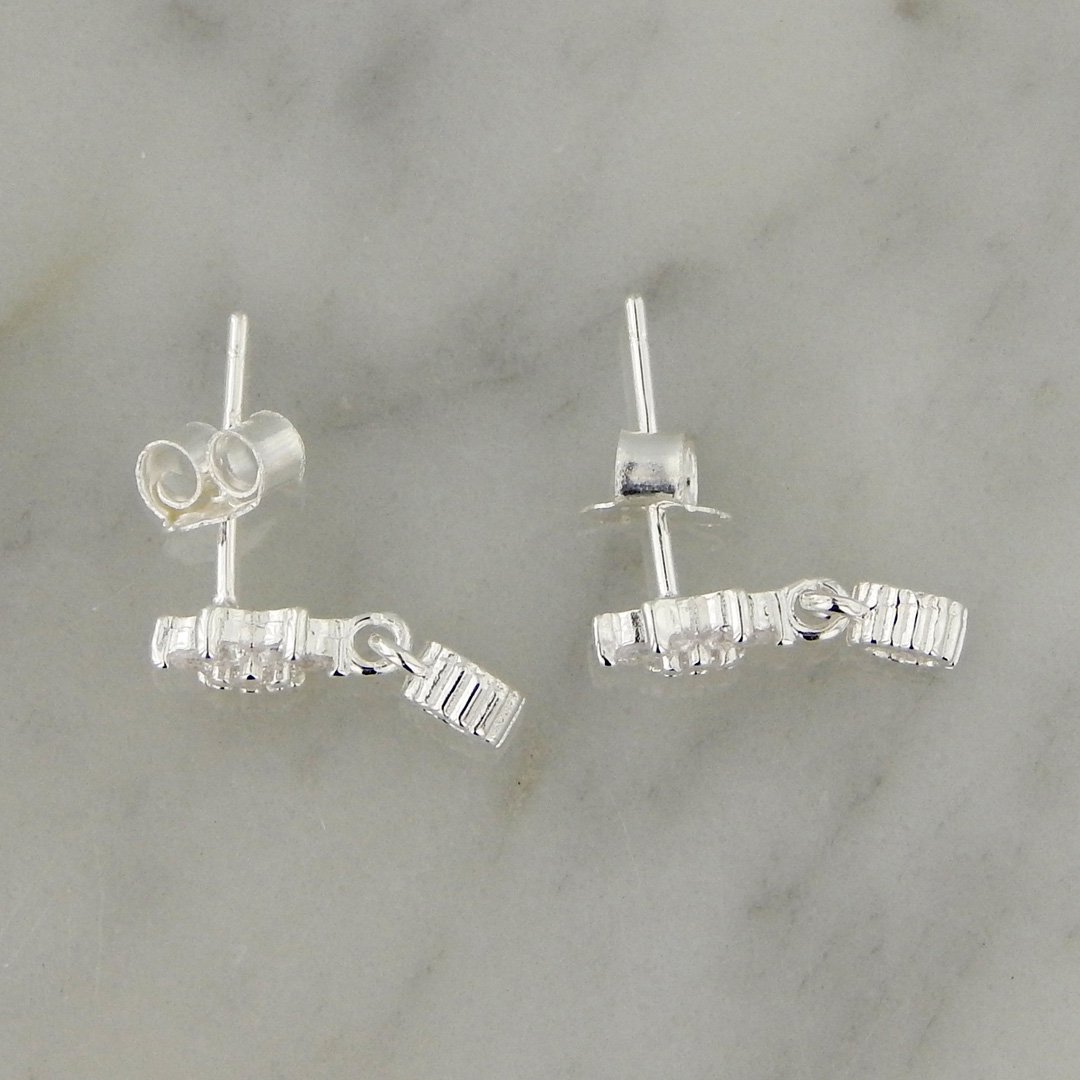 Aros Plata Cubic Estrella Micropavé - Imagen 4