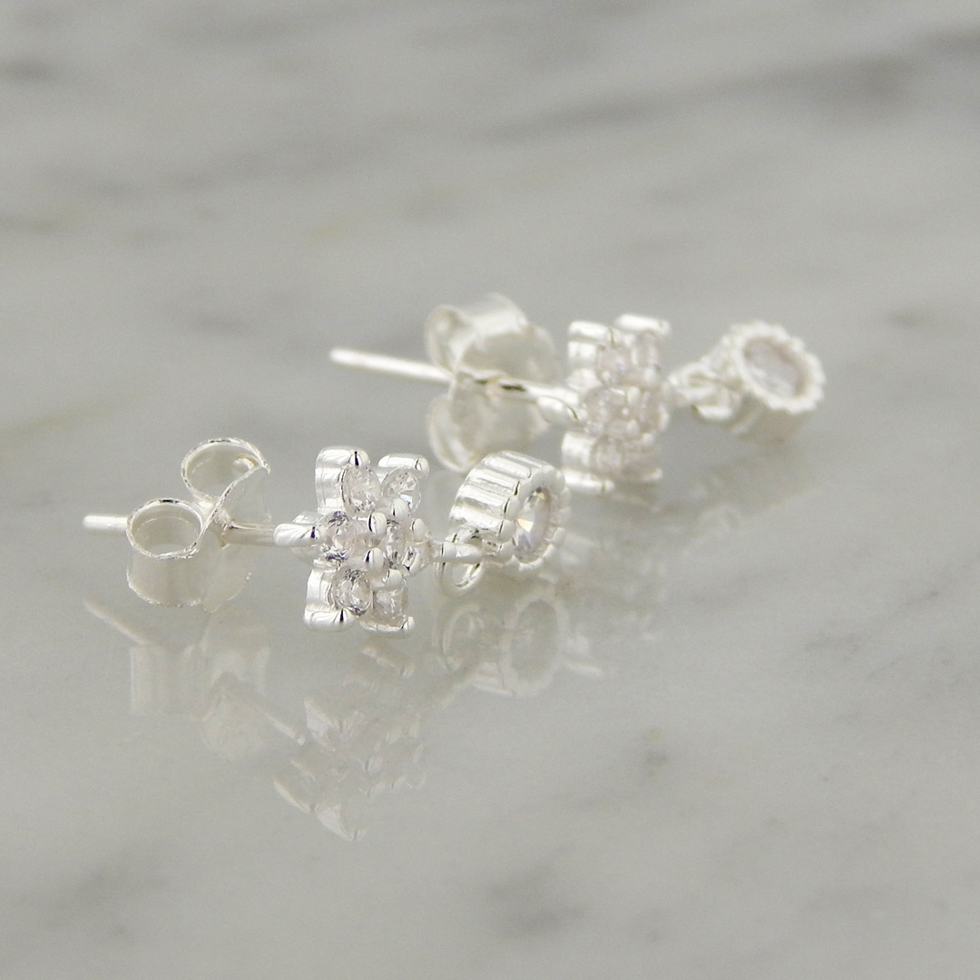 Aros Plata Cubic Estrella Micropavé - Imagen 5