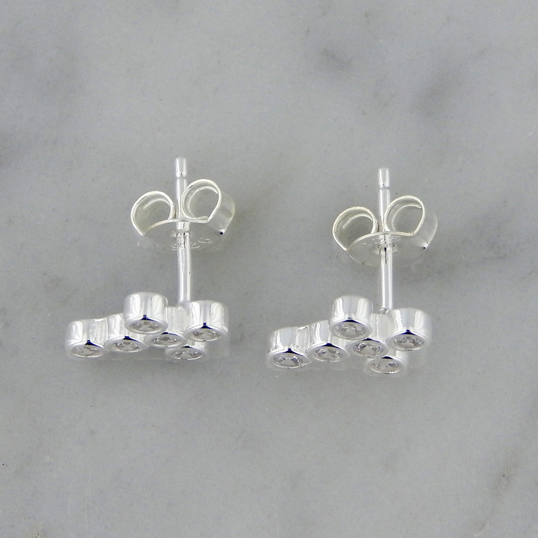 Aros Plata Cubic Cruz - Imagen 4