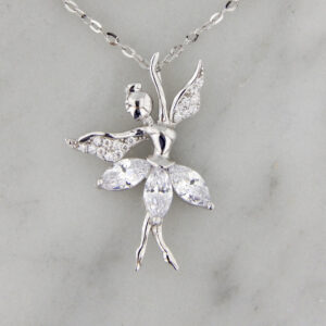 Collar Plata Cubic Hada Bailarina