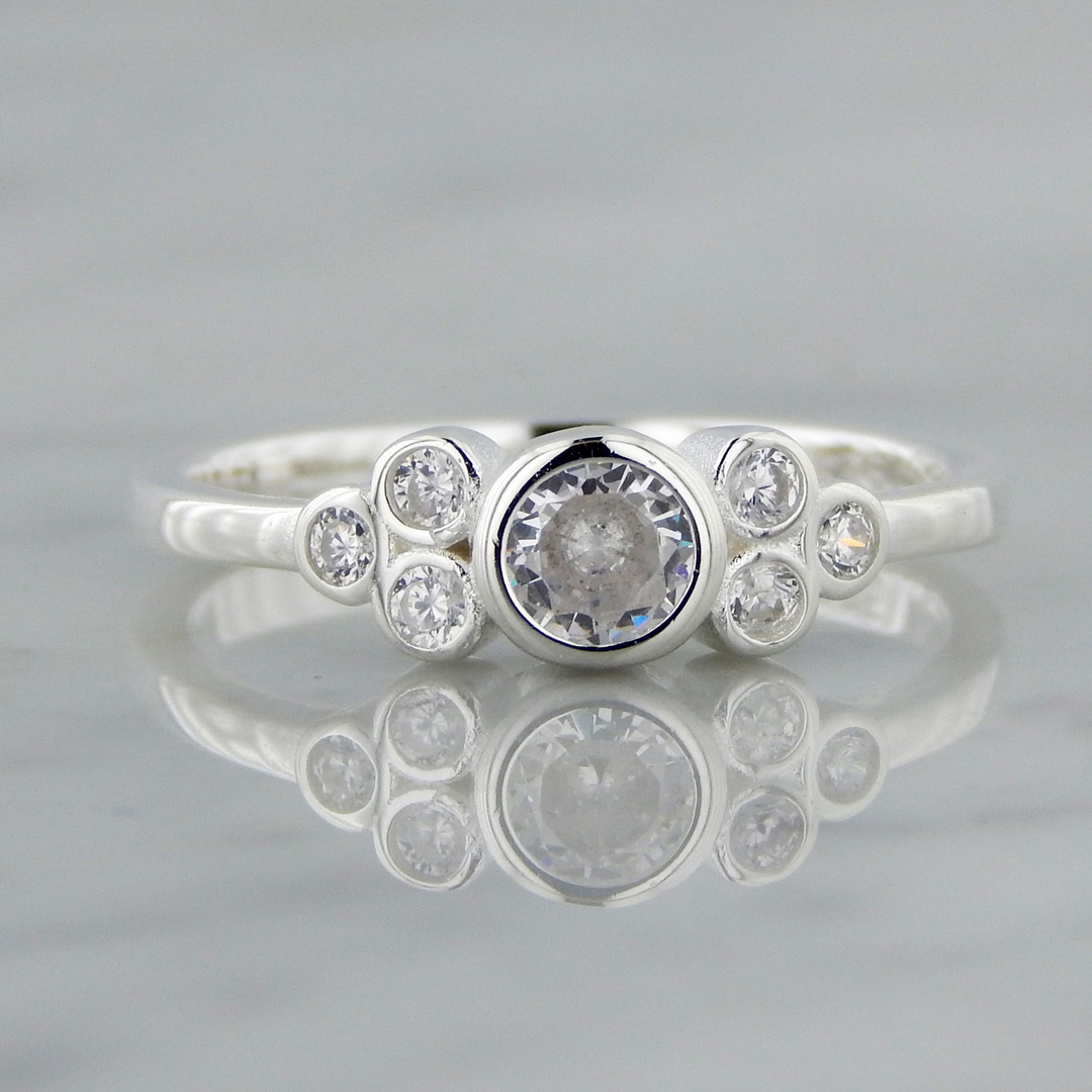 Anillo Plata Cubic