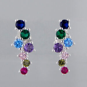 Aros Plata Cubic Colores